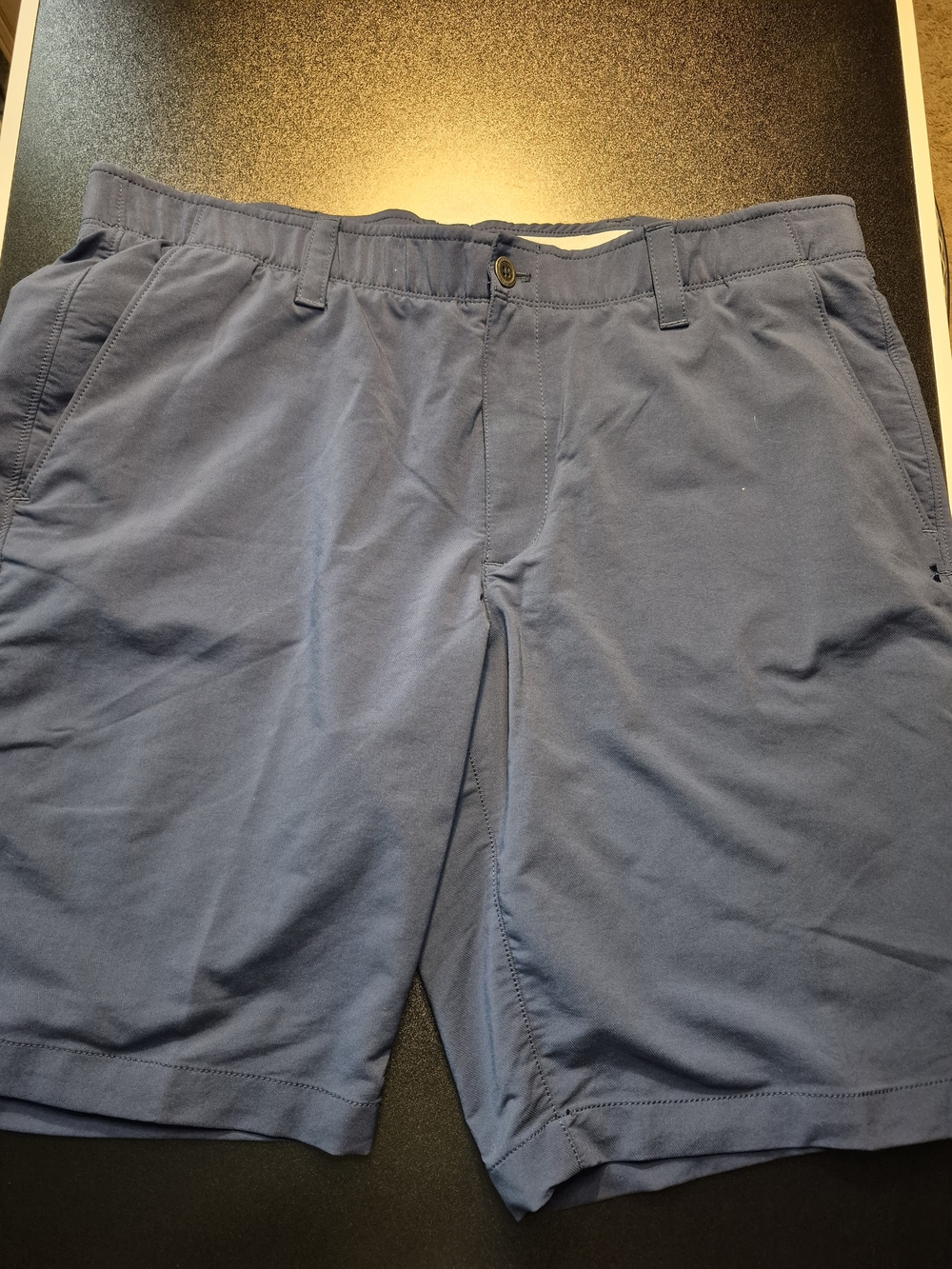 Under Armour Men's Navy Blue Flat-Front Performance Shorts